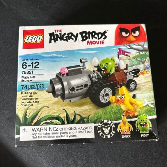 Lego Angry Birds Piggy Car Escape Set 75821 74 Pcs Chuck & Piggy Figures NEW - Picture 1 of 10